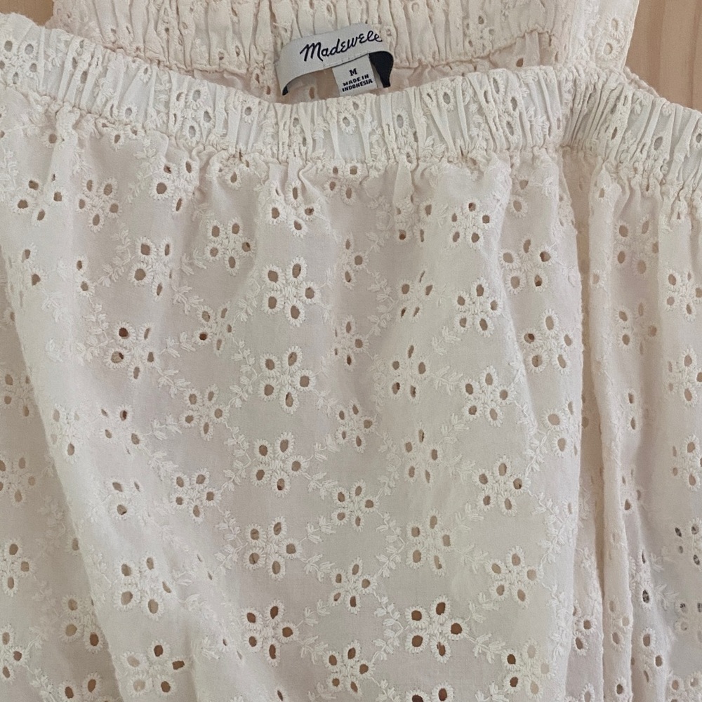 Madewell Cream Eyelet Cropped Tank. Worn 3 times - Picture 4 of 6